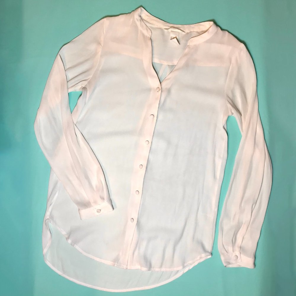 H&M Cream Button-up Blouse